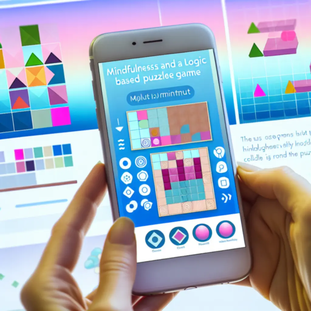 Podgląd rozgrywki Mindset Go z logiczną łamigłówką i elementami mindfulness.