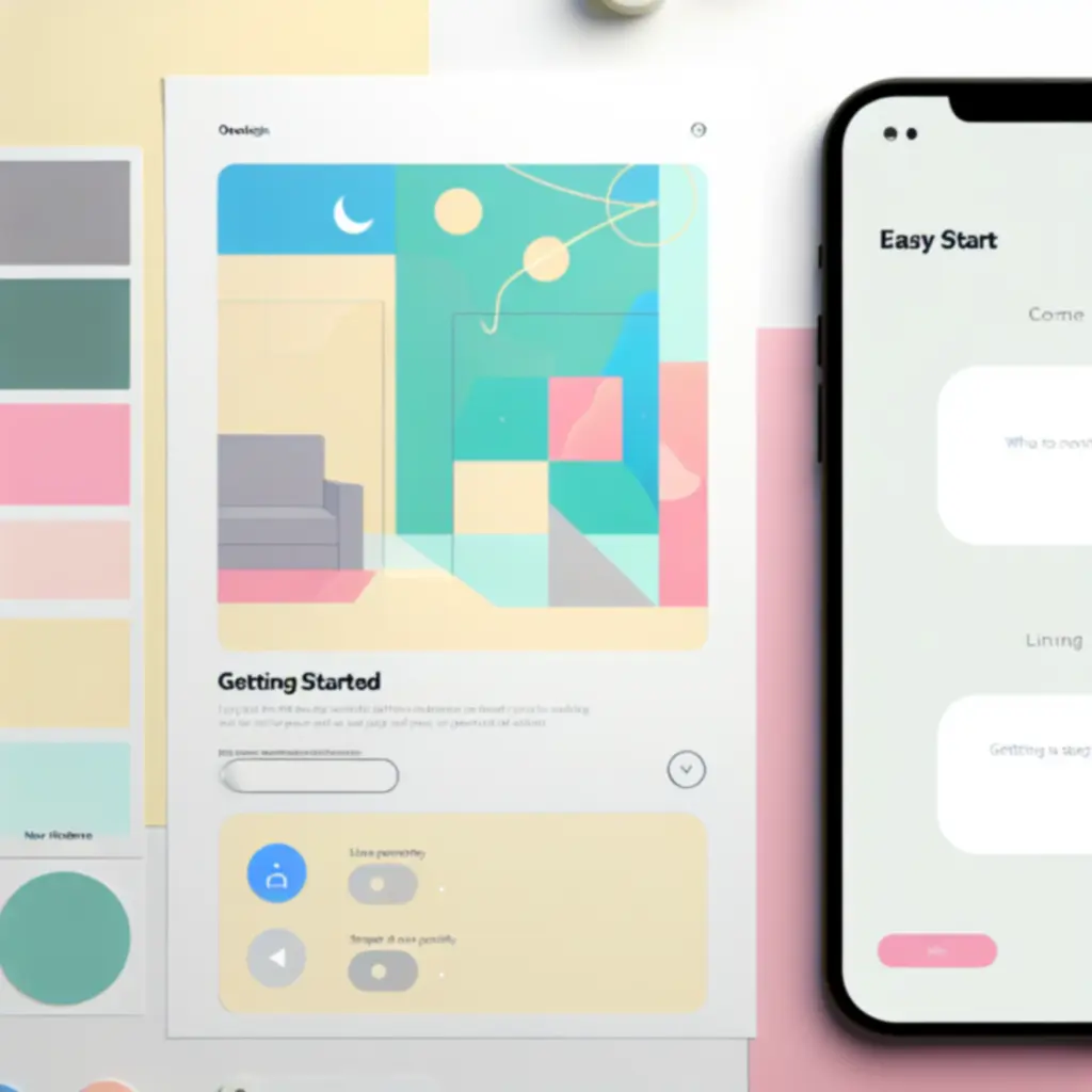 Przyjazny, pastelowy ekran startowy aplikacji Mindset Go z onboardingiem